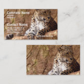 Wachsame Leopard-Visitenkarte Visitenkarte (Vorne/Hinten)