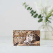 Wachsame Leopard-Visitenkarte Visitenkarte (Stehend Vorderseite)