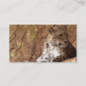 Wachsame Leopard-Visitenkarte Visitenkarte (Rückseite)
