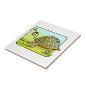 Wachsame Schildkröte Fliese (Seite)