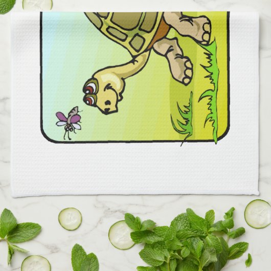 Wachsame Schildkröte Küchentuch (Gefaltet)