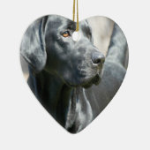 Wachsame schwarze Hundeverzierung Labradors Keramik Ornament (Rechts)