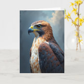 Wachsame Vatertag-Raptor-Karte Karte (Gelbe Blume)