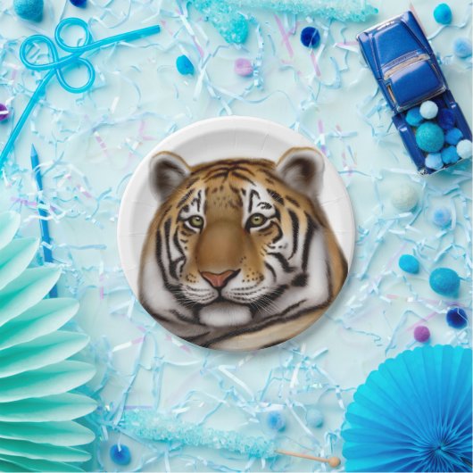Wachsamer bengalischer Tiger-Papier-Teller Pappteller (Party)