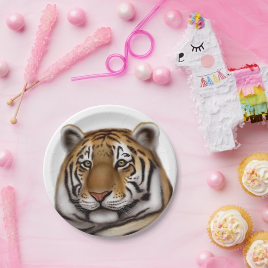 Wachsamer bengalischer Tiger-Papier-Teller Pappteller (Party)