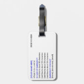 Wachsamer ID/ICE Umbau der Allergie- Gepäckanhänger (Rückseite vertikal)