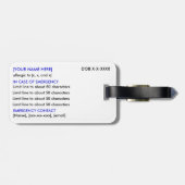 Wachsamer ID/ICE Umbau der Allergie- Gepäckanhänger (Rückseite horizontal)