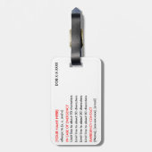 Wachsamer ID/ICE Umbau der Allergie- Gepäckanhänger (Rückseite vertikal)