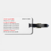 Wachsamer ID/ICE Umbau der Allergie- Gepäckanhänger (Rückseite horizontal)