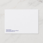 Wachsamer SinnesVisitenkarte-freier Raum Visitenkarte (Rückseite)