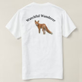 Wachsamer Wanderer Rotfuchs Grafik T-Shirt (Design Rückseite)