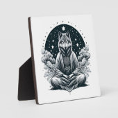 Wachsamer Wolf Fotoplatte (Vorderseite)