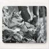 wachsamer Wolf Mousepad (Vorne)