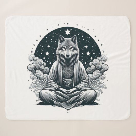 Wachsamer Wolf Sherpadecke (Vorderseite (Horizontal))