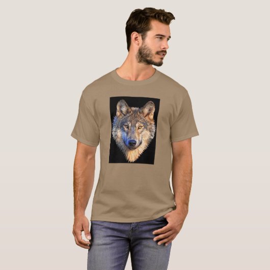 Wachsamer Wolf T-Shirt (Vorne ganz)