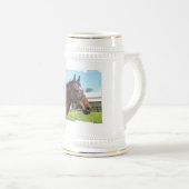 Wachsames arabisches Pferdebier Stein Bierglas (VorderseiteRechts)