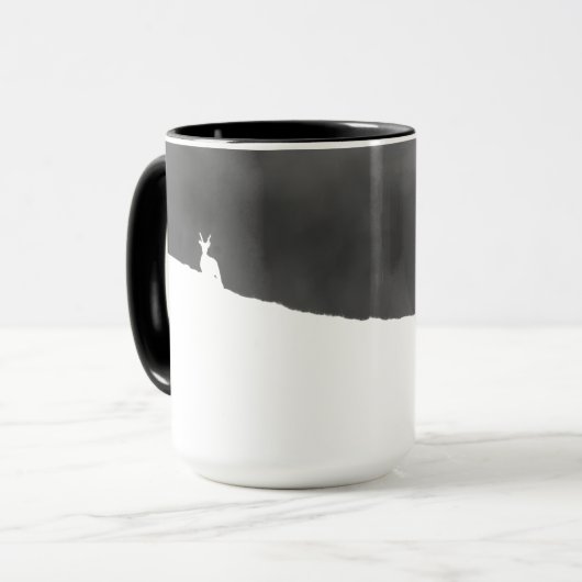 Wachsames Ren auf Ridge Tasse (Vorderseite Links)