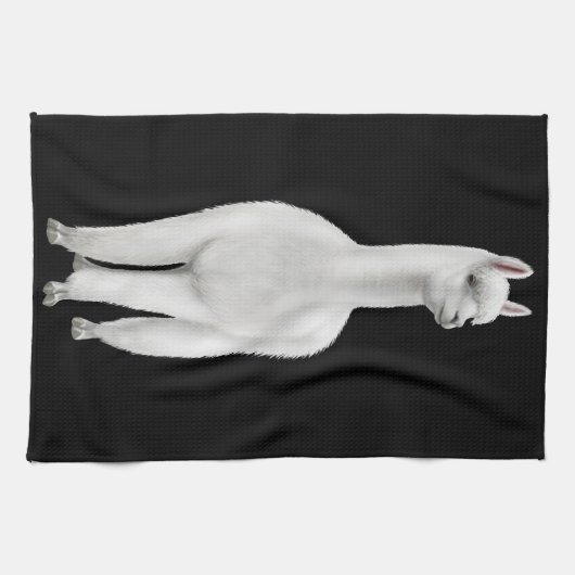 Wachsames weißes Alpaka-Geschirrtuch Handtuch (Horizontal)