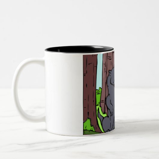 Wachsamkeit Zweifarbige Tasse (Links)