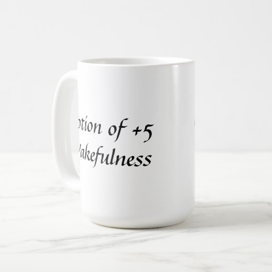 Wachsamkeits-Trank Kaffeetasse (Vorderseite Links)