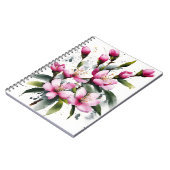 Wachsblume - Aquarellblumen Notizblock (Linke Seite)