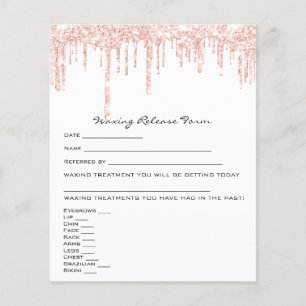 Wachsdepilation-Haftungsausschluss Freigabe Weiß Flyer