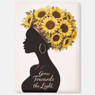 Wachse dem Licht entgegen Sonnenblumen-Magnet Magnet