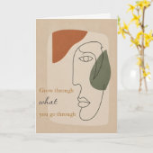 Wachse durch das, was du durchmachst karte (Gelbe Blume)