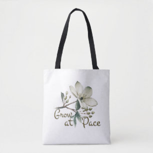 Wachse im eleganten Wasserfarben-Botanik-Blumen-Sc Tasche