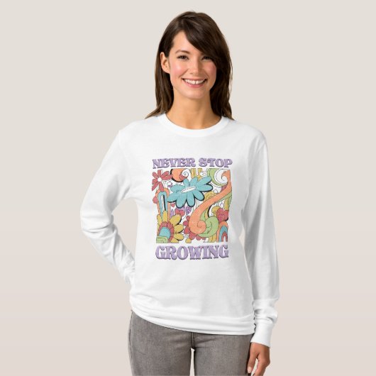 Wachse immer weiter Retro T-Shirt (Vorne ganz)