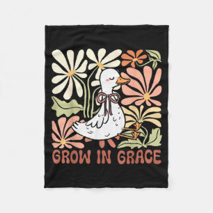 Wachse in Gnade Boho Floral Silly Goose Coquette S Fleecedecke