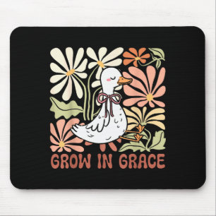 Wachse in Gnade Boho Floral Silly Goose Coquette S Mousepad