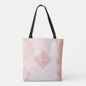 Wachse in Gnade Wasserfarben-Blumen-Monogramm Tasche (Rückseite)