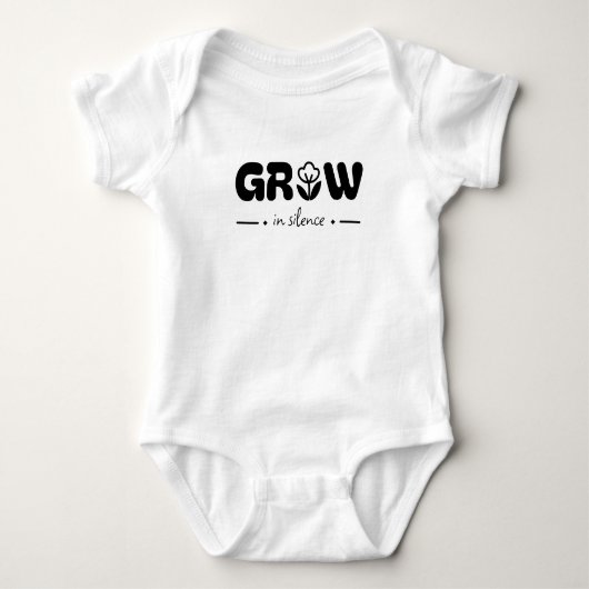 Wachse in Stille Baby Strampler (Vorderseite)