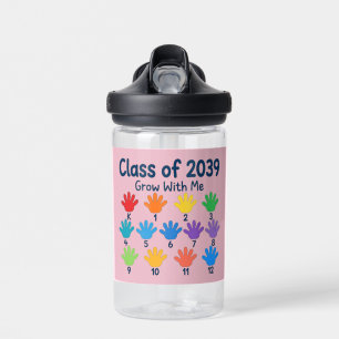 Wachse mit mir Klasse von 2039 Shirt   Handabdruck Trinkflasche