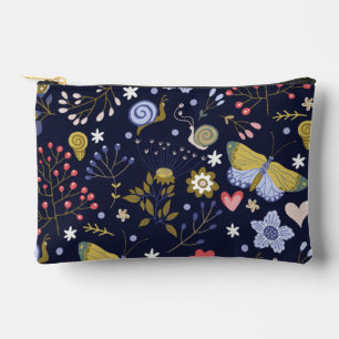 Wachse positive Blumen und bunte Schmetterlinge Zubehörtasche