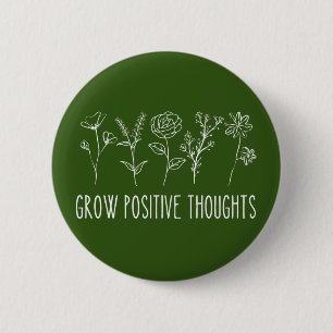 Wachse Positive Gedanken Ästhetik Button