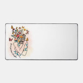 Wachse positive Gedanken. Personalisierbar Schreibtischunterlage (Vorderseite)