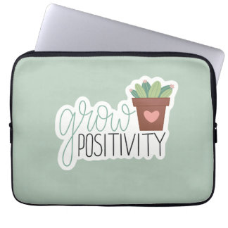 Wachse Positivität - Inspirierendes Kalligrafie-De Laptopschutzhülle