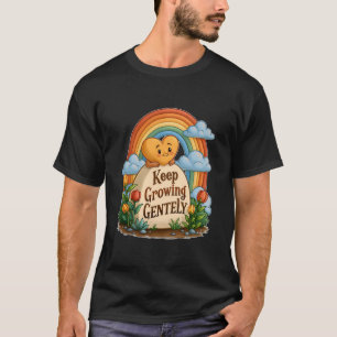 Wachse sanft Süßes Herz und Regenbogen T-Shirt