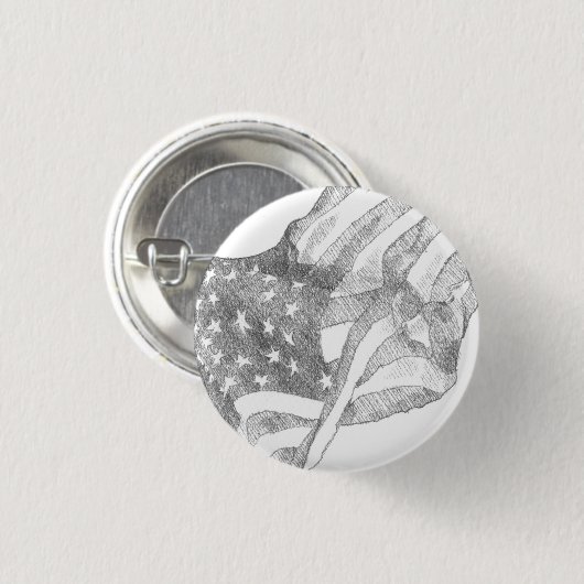 Wachsen der amerikanischen Flagge Button (Vorne & Hinten)