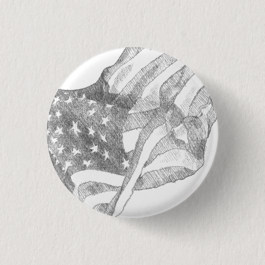 Wachsen der amerikanischen Flagge Button (Vorderseite)