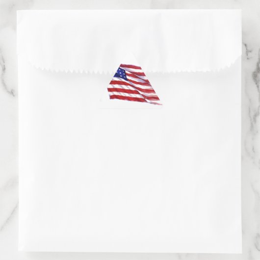 Wachsen der US-Flagge Dreieckiger Aufkleber (Tasche)
