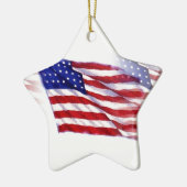 Wachsen der US-Flagge Keramikornament (Links)