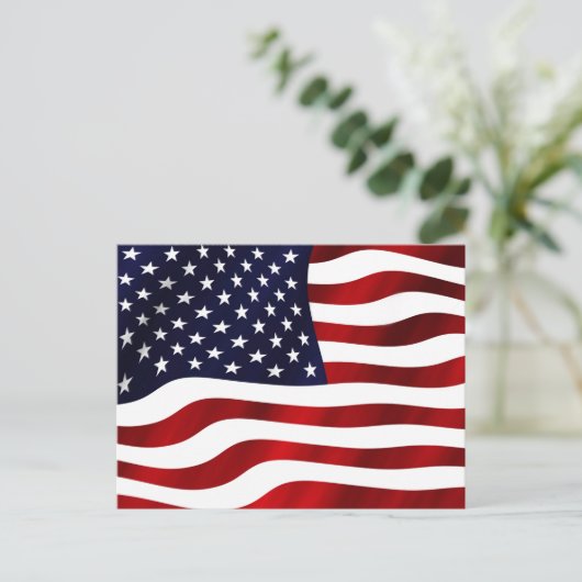 Wachsen der US-Flagge Postkarte (Stehend Vorderseite)