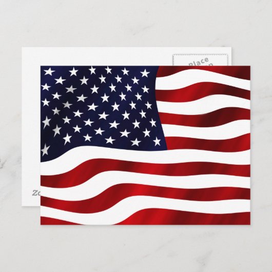 Wachsen der US-Flagge Postkarte (Vorne/Hinten)