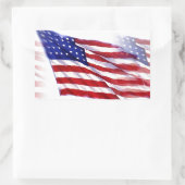 Wachsen der US-Flagge Rechteckiger Aufkleber (Tasche)