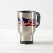 Wachsen der US-Flagge Reisebecher (VorderseiteRechts)