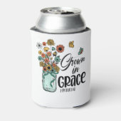 Wachsen in der Grace Bibel Religion Glaube Dosenkühler (Kanne Rückseite)