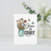 Wachsen in der Grace Bibel Religion Glaube Postkarte (Stehend Vorderseite)